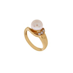 Load image into Gallery viewer, Diamond with Fresh Water Pearl Ring