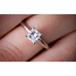 Load image into Gallery viewer, Four Prongs Princess Cut Engagement Ring