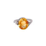 Load image into Gallery viewer, Diamond & Yellow Topaz Ring