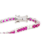 Load image into Gallery viewer, Ruby and diamond Tennis Bracelet-B10640