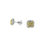 Load image into Gallery viewer, Fancy yellow Diamond studs