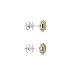 Load image into Gallery viewer, Fancy yellow Diamond studs