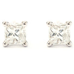 Load image into Gallery viewer, Princess Cut Diamond Earrings - B15563