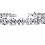 Load image into Gallery viewer, Blooming Marquise & Round Lab Diamond Bracelet — 6.50ct Total, D–F Color, VVS–VS Clarity, 18K Gold