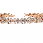 Load image into Gallery viewer, Blooming Marquise & Round Lab Diamond Bracelet — 6.50ct Total, D–F Color, VVS–VS Clarity, 18K Gold