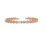 Load image into Gallery viewer, Blooming Marquise & Round Lab Diamond Bracelet — 6.50ct Total, D–F Color, VVS–VS Clarity, 18K Gold