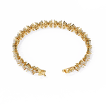 Load image into Gallery viewer, Blooming Marquise & Round Lab Diamond Bracelet — 6.50ct Total, D–F Color, VVS–VS Clarity, 18K Gold