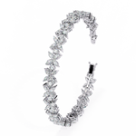 Load image into Gallery viewer, Blooming Marquise & Round Lab Diamond Bracelet — 6.50ct Total, D–F Color, VVS–VS Clarity, 18K Gold