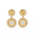 Load image into Gallery viewer, Celestial Bloom Lab Diamond Drop Earrings | VVS–VS D-E-F Diamond Halo Design