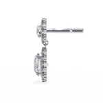 Load image into Gallery viewer, Celestial Bloom Lab Diamond Drop Earrings | VVS–VS D-E-F Diamond Halo Design