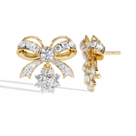 Load image into Gallery viewer, Mamiya Diamonds – Eternal Knot Lab Diamond Earrings with 18K Gold
