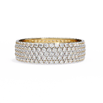 Load image into Gallery viewer, Full Pavée Lab-Grown Diamond Eternity Ring – Wide Band | 18K Gold