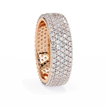 Load image into Gallery viewer, Full Pavée Lab-Grown Diamond Eternity Ring – Wide Band | 18K Gold