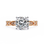 Load image into Gallery viewer, 2.50CT Cushion Cut Lab Diamond Engagement Ring in 18K Gold | VVS2 Clarity | F Color