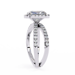 Load image into Gallery viewer, Exquisite 1.90CT Radiant Cut Lab Diamond Halo Ring in 18K Gold | VVS2 • E Color