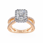 Load image into Gallery viewer, Exquisite 1.90CT Radiant Cut Lab Diamond Halo Ring in 18K Gold | VVS2 • E Color