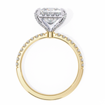 Load image into Gallery viewer, 2.50 Carat Princess Diamond Ring – VVS2, F Color | Round Diamond Accents in Gold