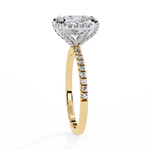 Load image into Gallery viewer, 2.50 Carat Princess Diamond Ring – VVS2, F Color | Round Diamond Accents in Gold