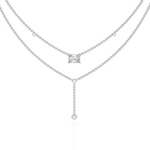 Load image into Gallery viewer, 18K Gold Lab Diamond Radiant Cut Y Necklace | Luxury Fine Jewelry