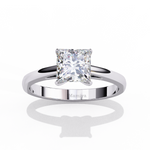 Load image into Gallery viewer, Princess Cut Solitaire Engagement Ring