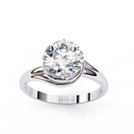 Load image into Gallery viewer, Round Solitaire Spiral Setting Ring