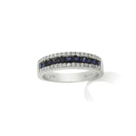 Load image into Gallery viewer, Classic Blue Saphire Half Eternity