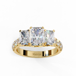 Load image into Gallery viewer, Three stone engagement ring