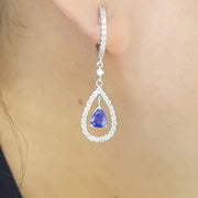 Dangling diamond earring-B04931