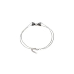Load image into Gallery viewer, Black &amp; White Diamond Ribbon Bracelet
