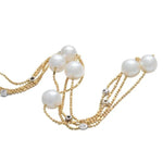 Load image into Gallery viewer, Diamond with Pearl Necklace,65 cm