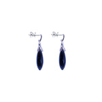 Load image into Gallery viewer, Black Agate &amp; Diamond Drop Earrings
