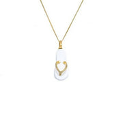 Diamond and Agate Slipper Pendant