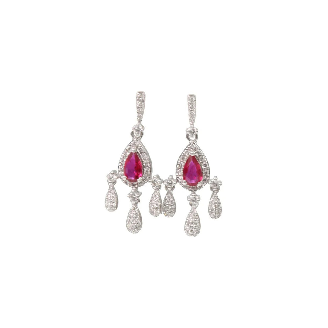 Ruby Chandelier Earings