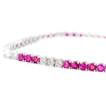 Load image into Gallery viewer, Ruby and diamond Tennis Bracelet-B10640