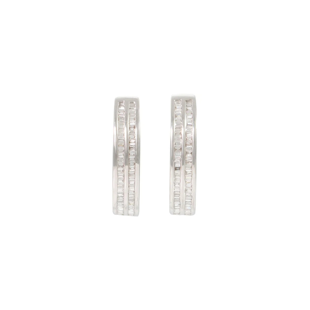 Baguette Diamond Hoop Earrings - B10913