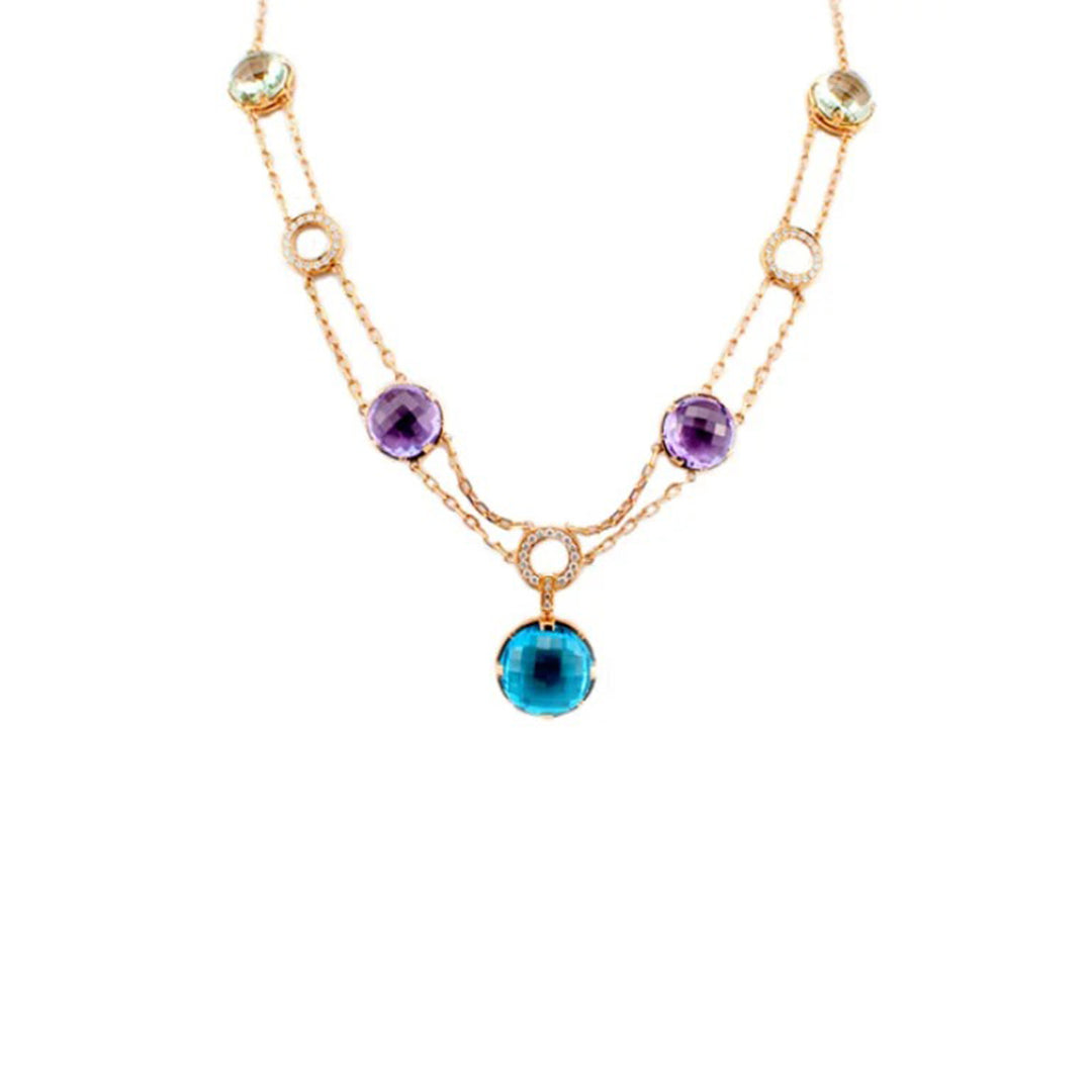 Rose gold diamond necklace