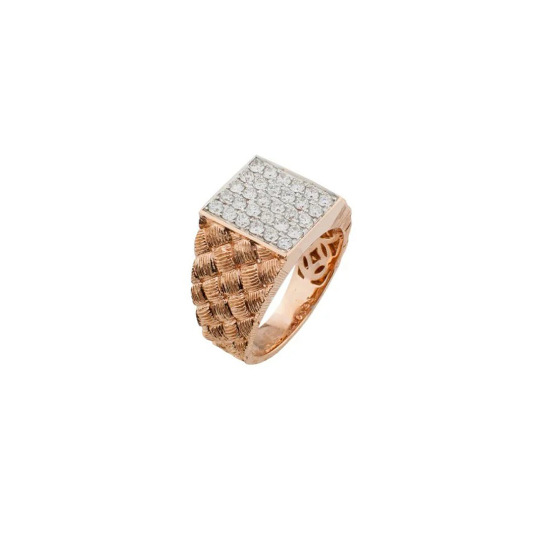 Rose Gold Cob-Web Ring (B12483)