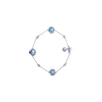 Load image into Gallery viewer, Blue Topaz Diamond Bracelet