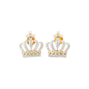 Cross Crown Diamond Earrings