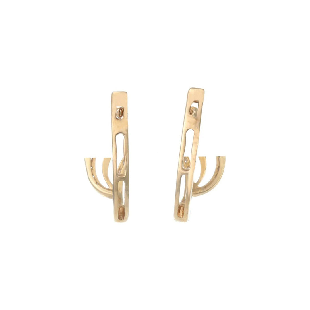 Leaf Shape Diamond Earring - B13833