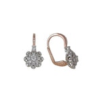 Load image into Gallery viewer, 18K Rose Gold 0.59ct Round Diamond Latch Earrings