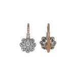 Load image into Gallery viewer, 18K Rose Gold 0.59ct Round Diamond Latch Earrings
