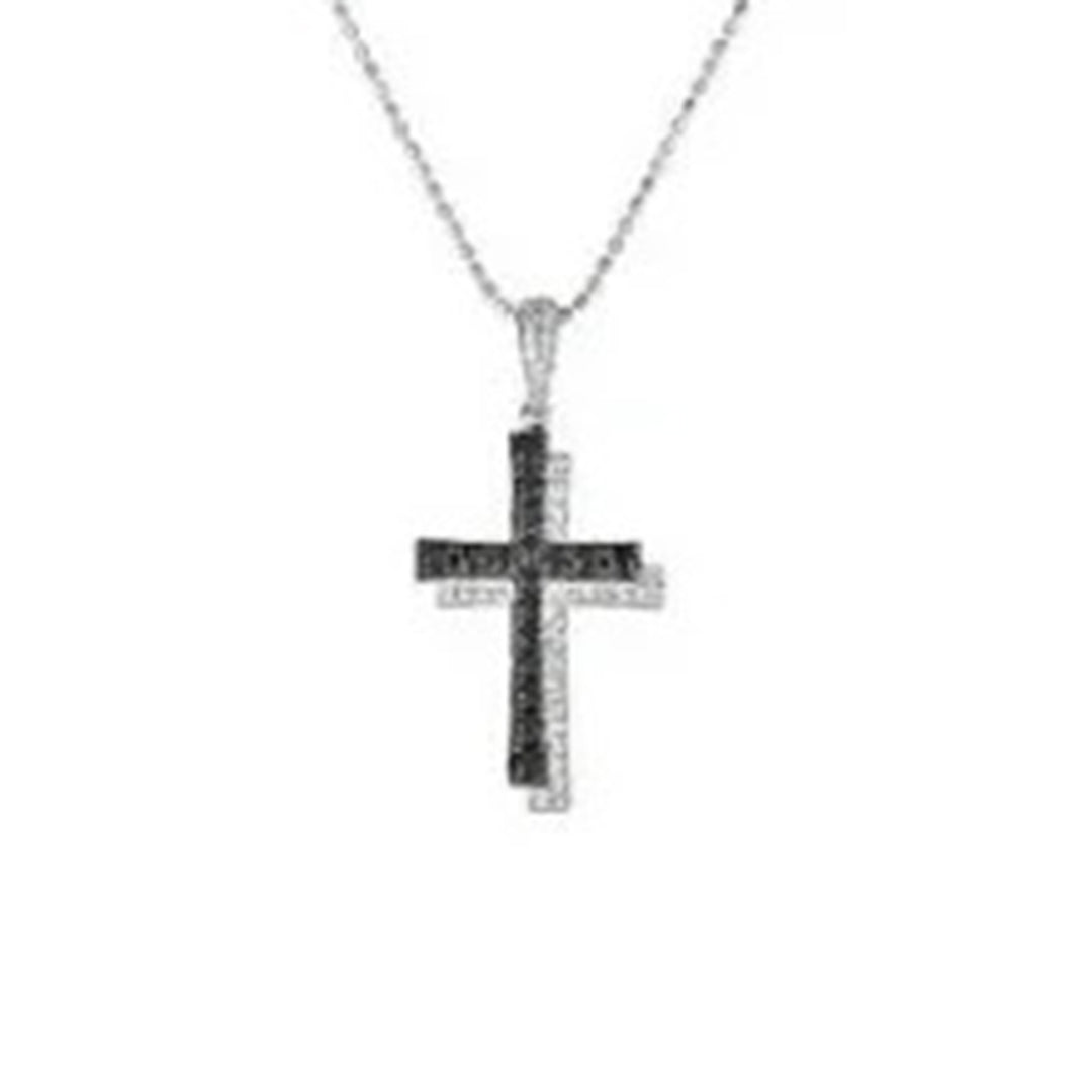 DUAL CROSS DIAMOND PENDANT