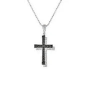 DUAL CROSS DIAMOND PENDANT