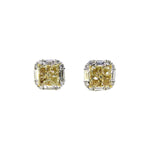 Load image into Gallery viewer, Fancy yellow Diamond studs
