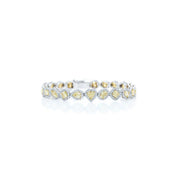 Multi color Fancy yellow diamond halo setting bracelet