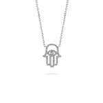 Load image into Gallery viewer, Diamond Hamsa Necklace