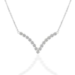 Load image into Gallery viewer, Curved shape cluster set diamond necklace
