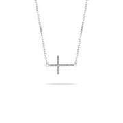 Elegant unique cross diamond necklace