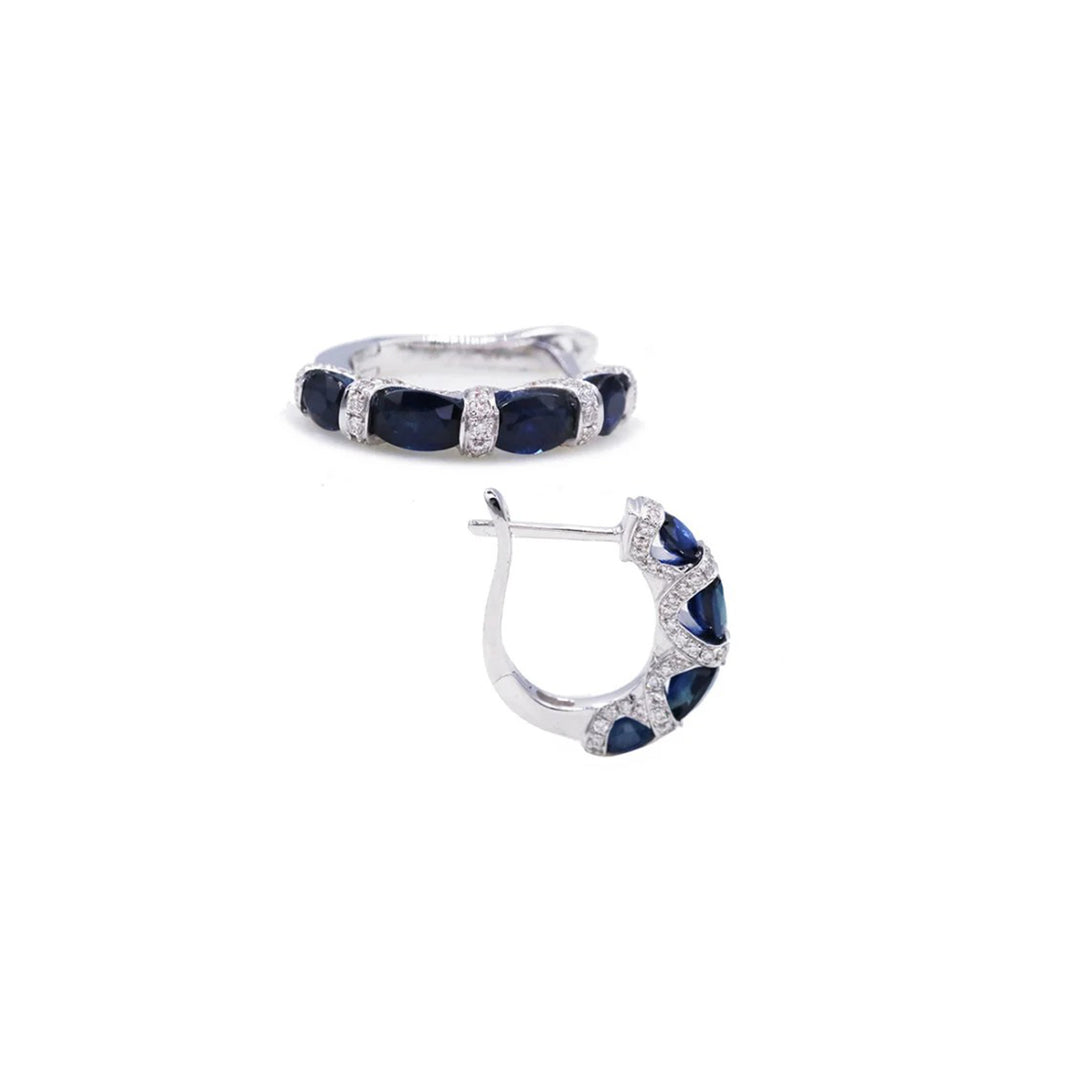 Oval Sapphire Earrings